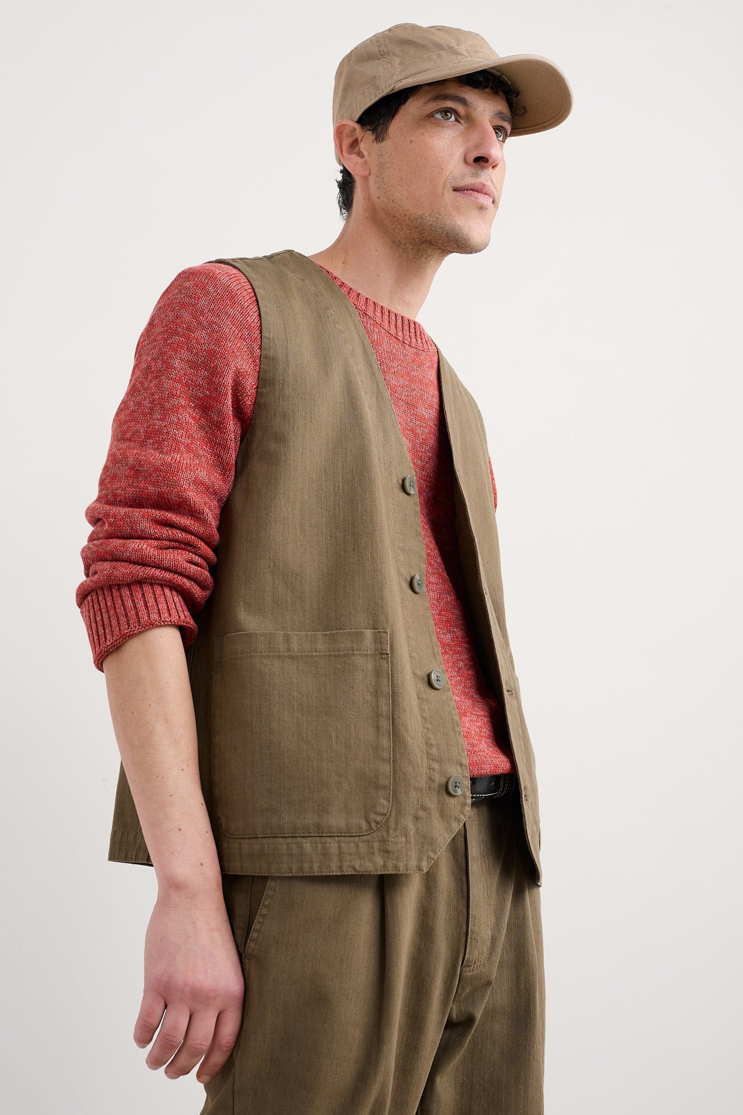Men's Tollgate Linen Cotton Blend Waistcoat