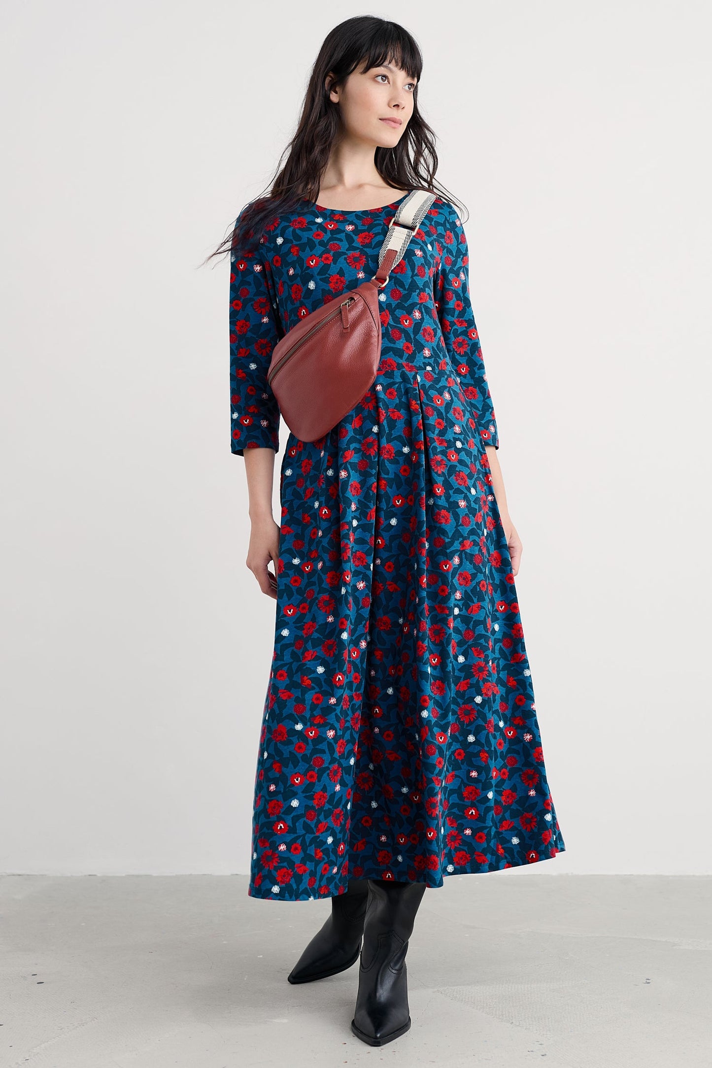 Veronica Midi Dress in GOTS-Certified Organic Cotton Jersey