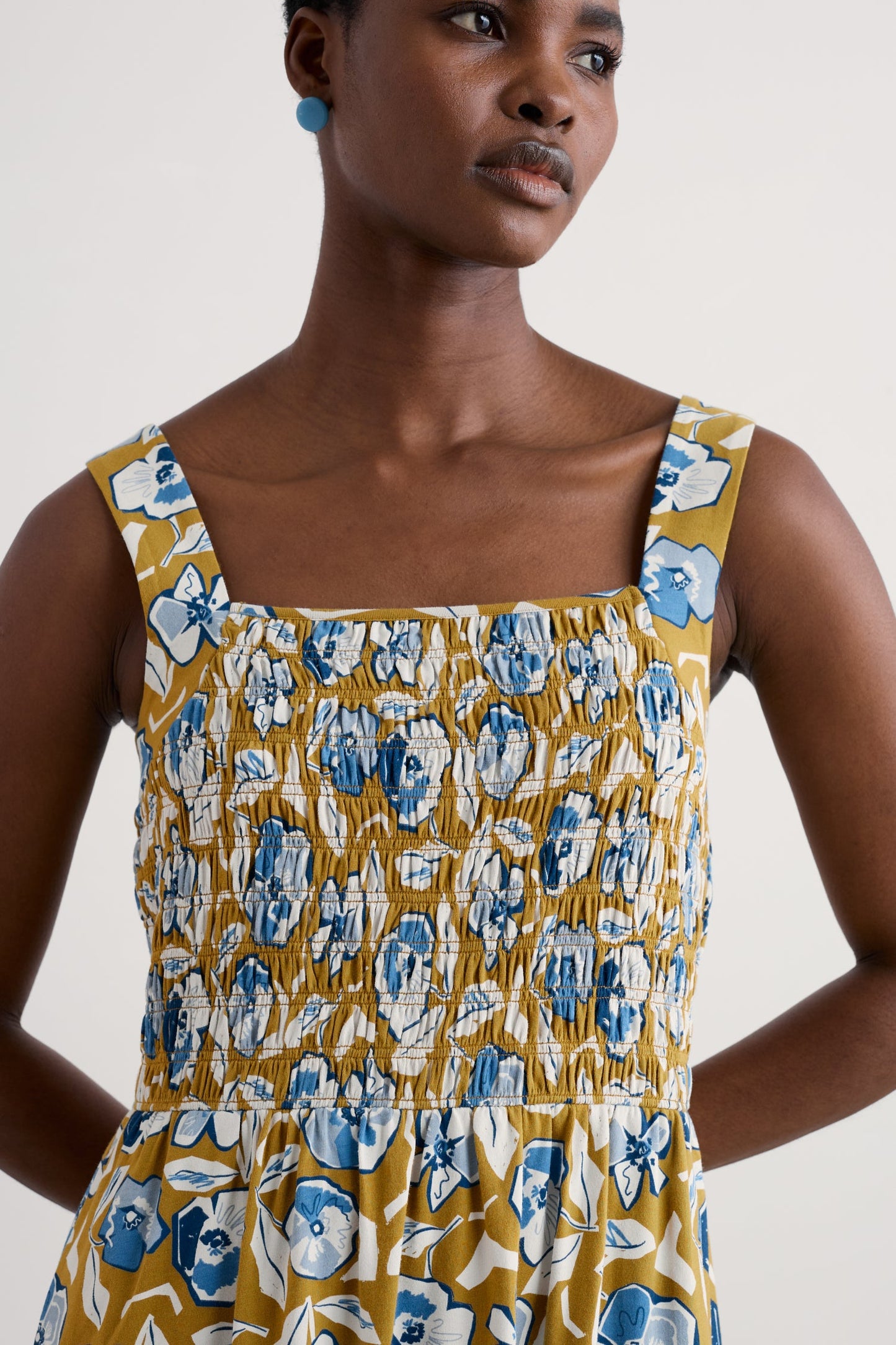 Summer Buoy Jersey Smocked Dress
