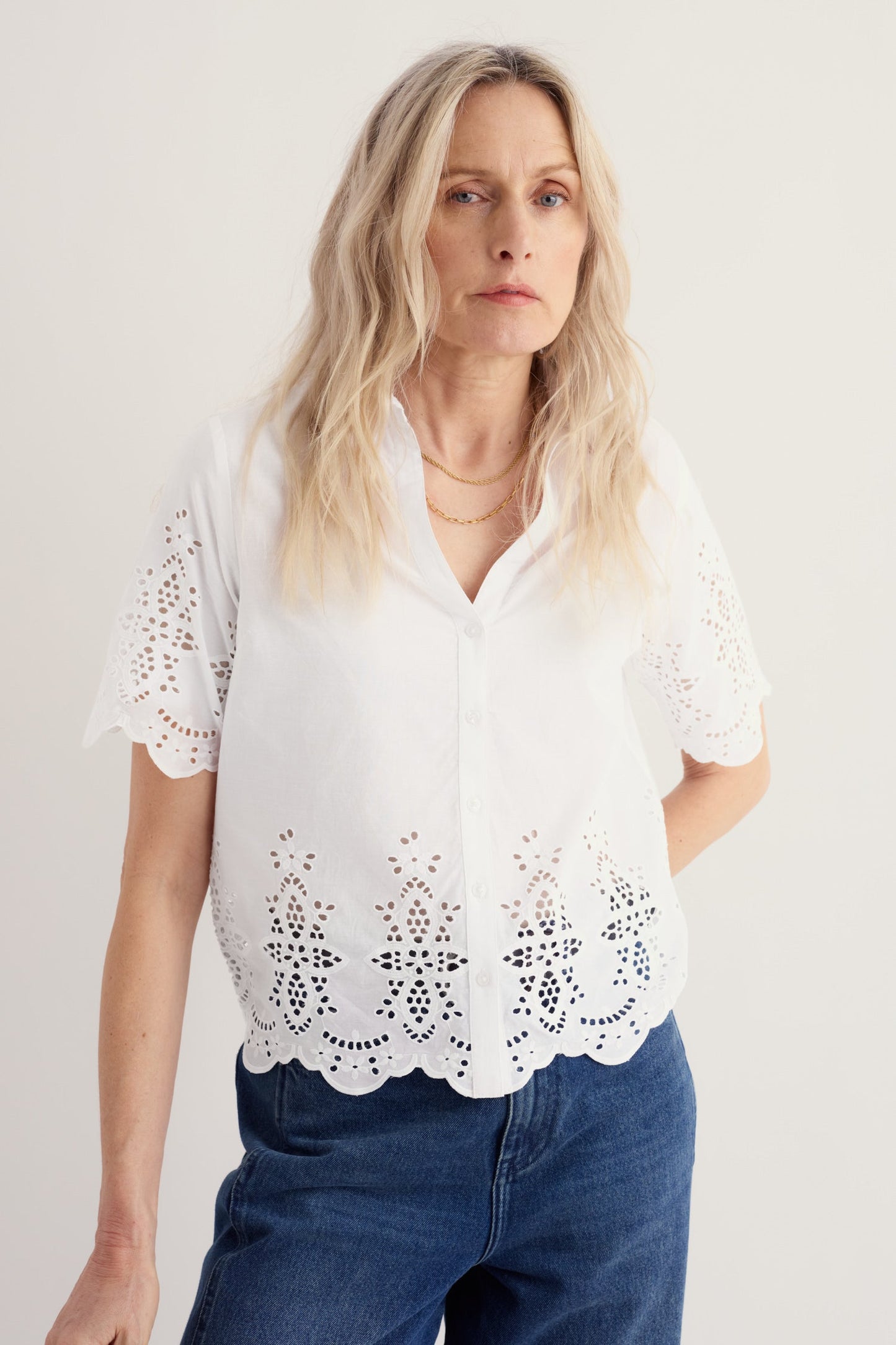Honeypinnick Embroidered Top in GOTS Organic Cotton